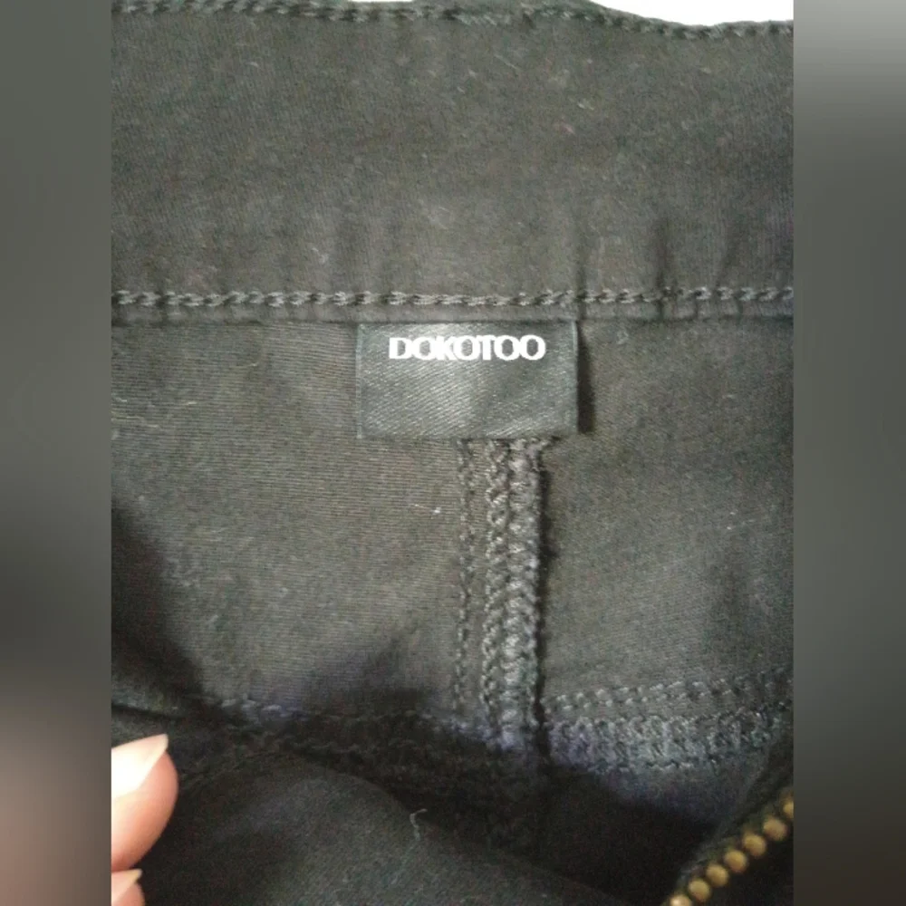 🙂Black Wide-Leg Cotton/Elastane Pants Size 4 - Picture 6 of 8